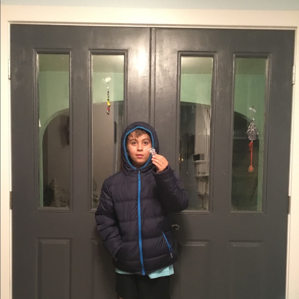 Boys Large Faded Glory Bubble Jacket worn 2x.